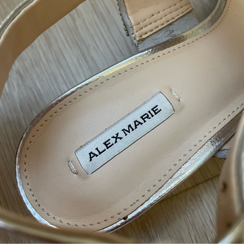 Alex Marie Silver Embellished Sandals - Picture 3 of 8